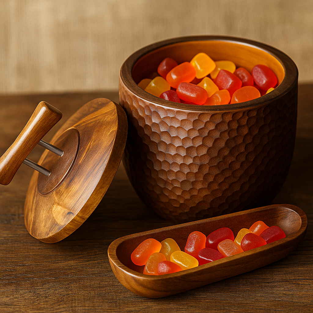 PREMIUM LIMITED EDITION Handcrafted Acorn Wooden Container with Lid – Artisanal Design (Approx. 6.5” x 5”)