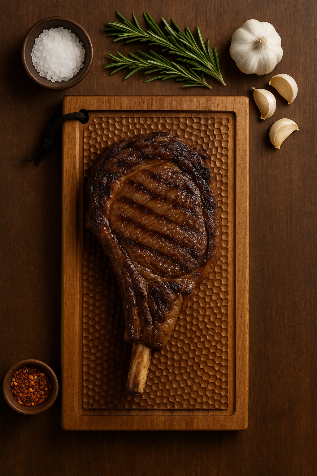 PREMIUM LIMITED EDITION Olivewood-carving-serving-board-textured-center-47x23x1-cm