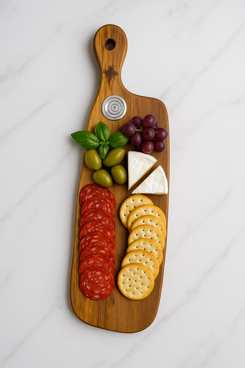 PREMIUM LIMITED EDITION Olivewood-paddle-board-pewter-insert-46x16-5x1-9-cm