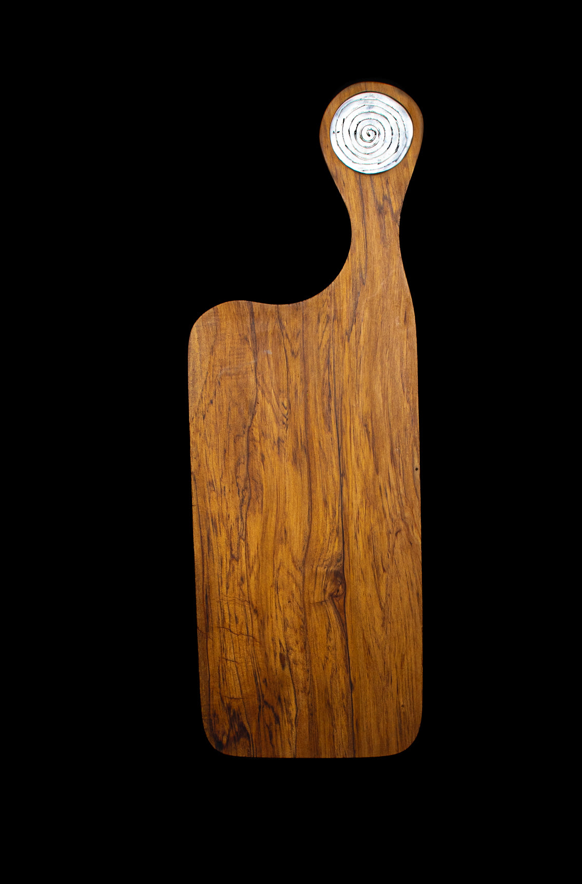 PREMIUM LIMITED EDITION Olivewood Serving Board with Pewter Insert – Handcrafted Elegance (59 x 20 x 1 cm / 23.2” x 7.9” x 0.4”)